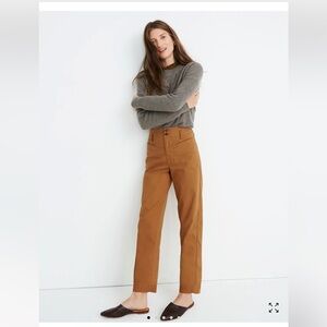 Madewell Tapered Pants Pieced Yoke Edition - Warm Hickory - Size 24